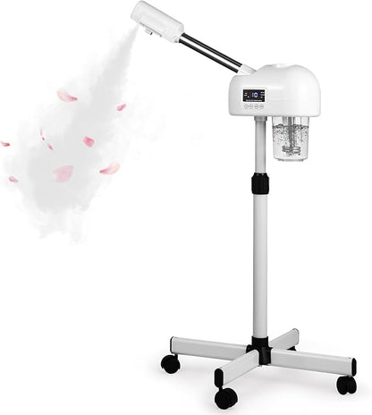 Professional Facial Steamer for Estheticians, Hot Mist & Timer Function, Vaporizador Facial Professional Steamer On Wheels for Home Use & Spa Salon Skin Cleasning