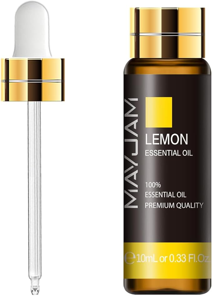 Lemon Essential Oil, MAYJAM 10ML/0.33FL.OZ Premium Lemon Oils for Soap Candle Making, Diffuser, Bedroom, Living Room, Office