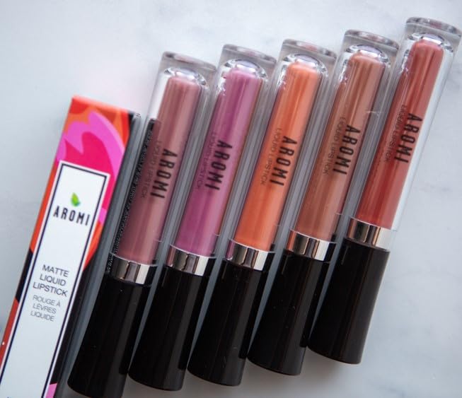 Aromi Matte Liquid Lipstick | Brown Nutmeg Lip Color, Long Wear, Transfer Proof, Paraben, Phthalate, + Gluten Free, Waterproof, Vegan (Dark Caramel)