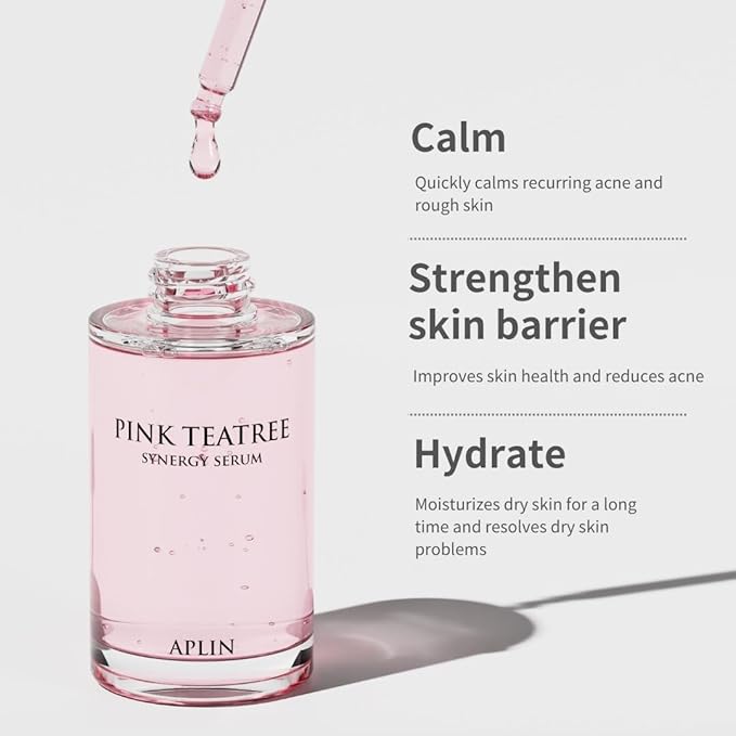 Pink Tea Tree Synergy Serum 30mL/Skin Moisturizer/Facial Moisturizers/1.01 Fl. Oz, CICA, Hyaluronic Acid and Niacinamide, Korean Skin Care, Hydrating