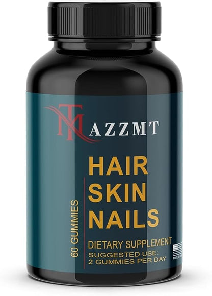 New Hair Skin and Nails Vitamins, 60 Fast-Release Gummies - 1 Bottlea