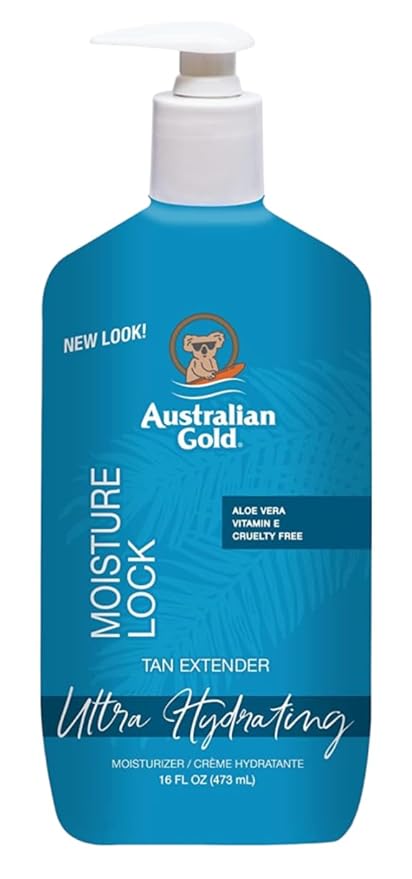 Australian Gold Moist Lock Tan Extender 16 Ounce Pump (473ml) (Pack of 3)