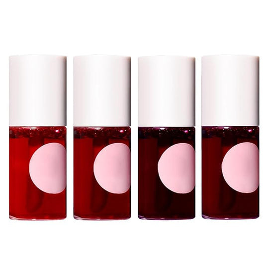Lip Tint Stain, Lip Glosses, Moisturizing Lip Stain, Lip Tint, Skin Tint, Lip-Plumping, Non-sticky, Long Lasting Lip Makeup (4 colors)