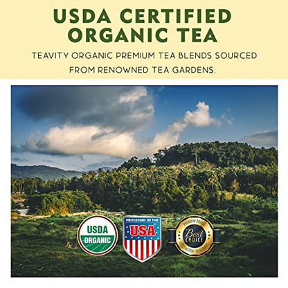 Coconut Rooibos Chai Tea Pods for Keurig - Organic Ginger Tea, Rooibos, Cinnamon, Cardamom, Coconut & Chai by Teavity (36 Tea Pods)