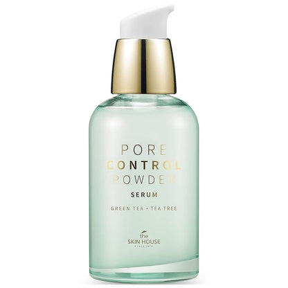 THE SKIN HOUSE 1.69 fl.oz Pore Control Powder Serum, Sebum Control, Soothing | Enlarged Pores, Oily Skin | Green Tea, Panthenol, Tea Tree | Lightweight, Korean Skincare, 50ml
