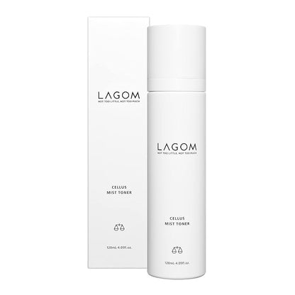 LAGOM Cellus Mist Toner Natural Moisturizing Spray with Green Tea Sugar Cane pH Balance 5.5 Subacid Alcohol-Free Zero-Irritation Fragrance-Free Herbal Facial Serum Sensitive Skin 4.05 Fl Oz