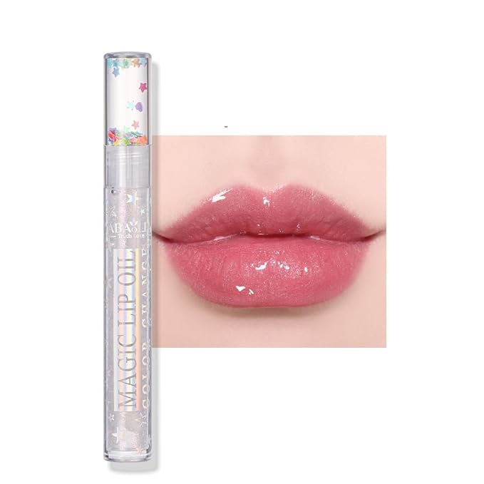 Mirror Water Lip Gloss Moisturizing Waterproof Lip Tint Smooth Long-Lasting Wear Non-Stick Cup Not Fade Beauty Lip Oil Lip Glaze Liquid Shine Glossy for Nourished, Fuller-Looking (01# White)