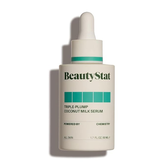 BeautyStat Triple-Plump Coconut Milk Serum - Moisturize, Plump, & Revitalize with Hyaluronic Acid, Polyglutamic Acid, Microsilver, & Coconut Complex (30 ml / 1 fl oz)
