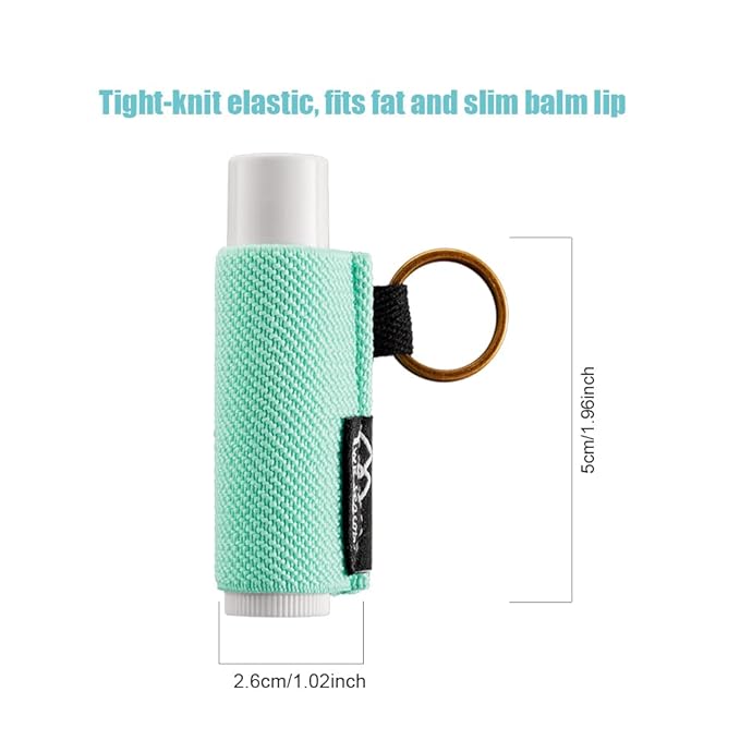 WK IEASON - Lip Balm Holder Keychain Clip (Beige/green/yellow/black/rose)