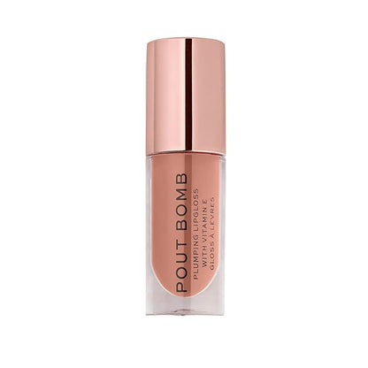 Revolution Beauty, Pout Bomb Plumping Lip Gloss, High Shine, Rich Glossy Pigment, Infused with Vitamin E, Candy Pink, 0.15 Fl. Oz.