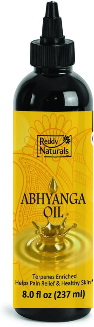 Aryana REDDY NATURALS Abhyanga Massage Oil for Sore Muscles, Joints & Body – Ayurvedic Calming Therapy Oil with Black Pine, Eucalyptus, Nutmeg, Turmeric & Eucalyptus Essential Oils - 8 FL OZ (237 ml)