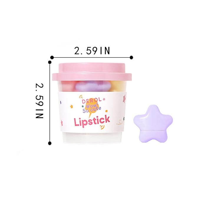 6-Color Mini Matte Color Star Capsule Lipstick set. Long