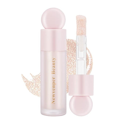 Highlighter with Face Brush Liquid Highlighter with Shimmer