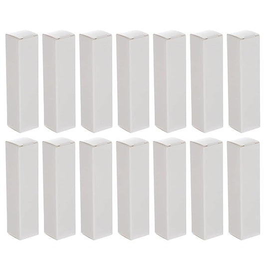 EXCEART Lipstick Pack Box 50 Pcs Lip Gloss Tubes Kraft Paper Packaging Boxes Lipstick Storage Boxes Lip Balm Wrapping Box (White) Paper Essential Oil Box