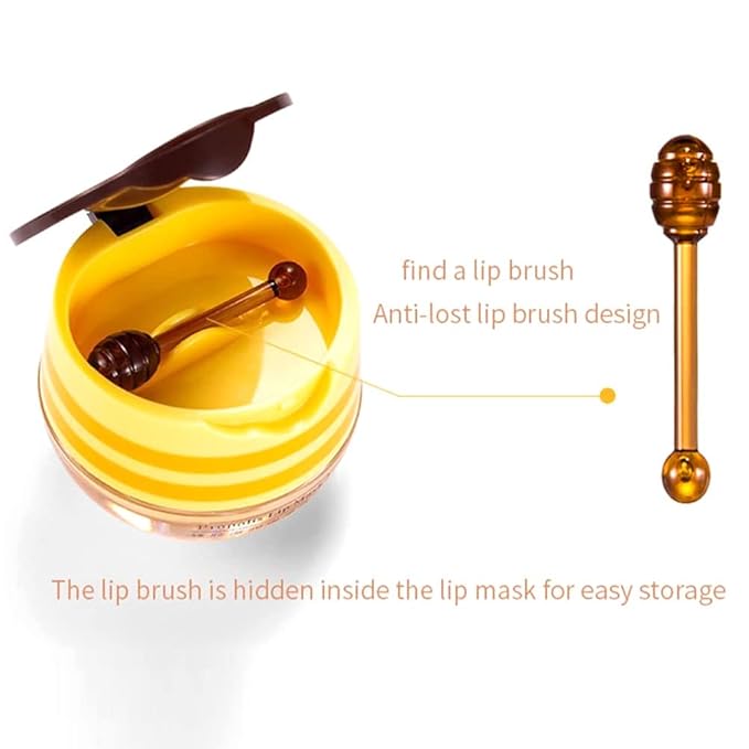 Bee Lip Balm Honey Pot, Strawberry