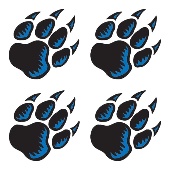 FashionTats Sport Spirit Temporary Tattoos | 100 Tattoos Wolf Paw)