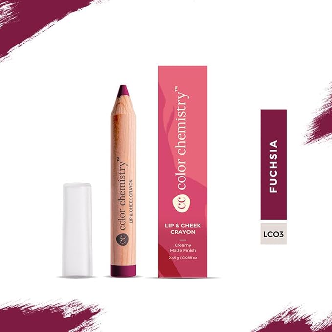 COLOR CHEMISTRY Lip And Cheek Crayon| Vegan, Ultra-Matte, Vegan,