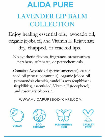 Lavender Lip Balm, Cruelty Free, Vegan Lips,