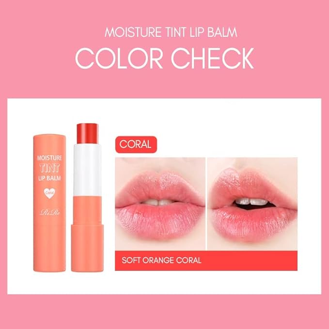 Moisture Tint Lip Balm-Vegetable oil, Shea (Coral)
