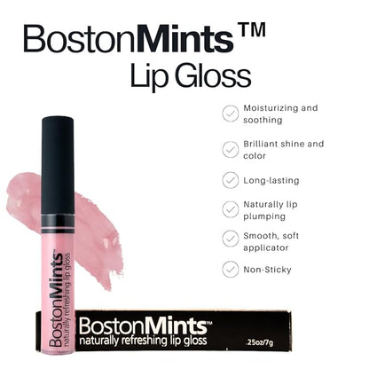 Swanboat Lip Gloss (.25oz) - Naturally Refreshing Vegan Lip Gloss with Aloe, Vitamins C & E, Spearmint Extract
