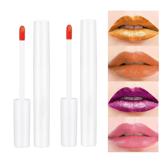2Pcs Lip Stain Peel Off Kit,Matte Magic Lip Magic