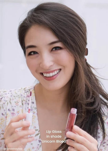 M2U NYC Lip Gloss, Lip Oil, Lip Gloss Set, Lipgloss, Clear Lip Gloss, Lip Makeup, Lip Plumper Gloss, Clear Lip Gloss, Multiple Colors (First Kiss (pink))