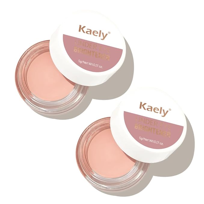 evpct 2Pcs under Eye Brightener, Nourishing Luminous under Rose Pink