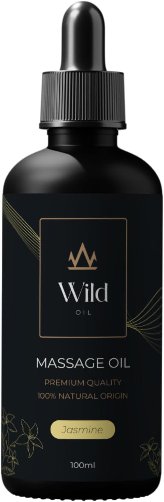 Luxurious Massage Oil Mineral, Grape Seed, Jojoba & Lavender Skin Moisturization Hair Nourishment Hydration, Elasticity, Vegan & Natural (100ml, Jasemine)