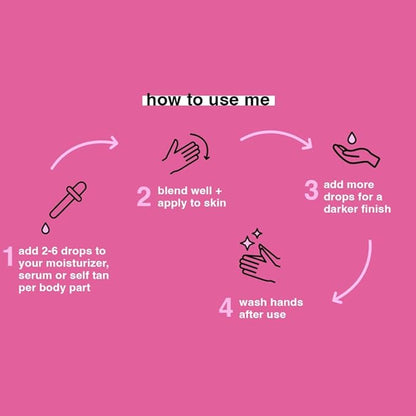 b.tan Darkest Self Tan Drops for Face & Body | Get Tanned - Darkest Gradual Self Tanner Bronzing Glow Drops, Vegan, Cruelty Free, 1.0 Fl Oz