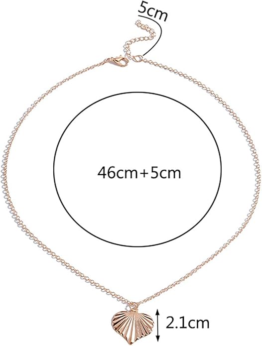 Boho Heart Pendant Necklace Gold Heart