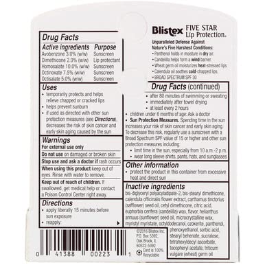 Blistex Five Star Lip Protection SPF oz