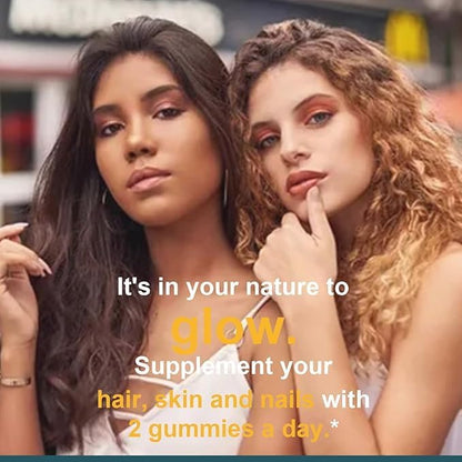 New Hair Skin and Nails Vitamins, 60 Fast-Release Gummies - 1 Bottlea