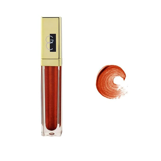 Gerard Cosmetics Color Your Smile Lip Gloss Pretty Penny | Super Pigmented Bronze Glitter Lip Gloss with LED Light and Mirror | Shiny Finish | Hydrating Liquid Lip Color | Cruelty Free and Made in USA