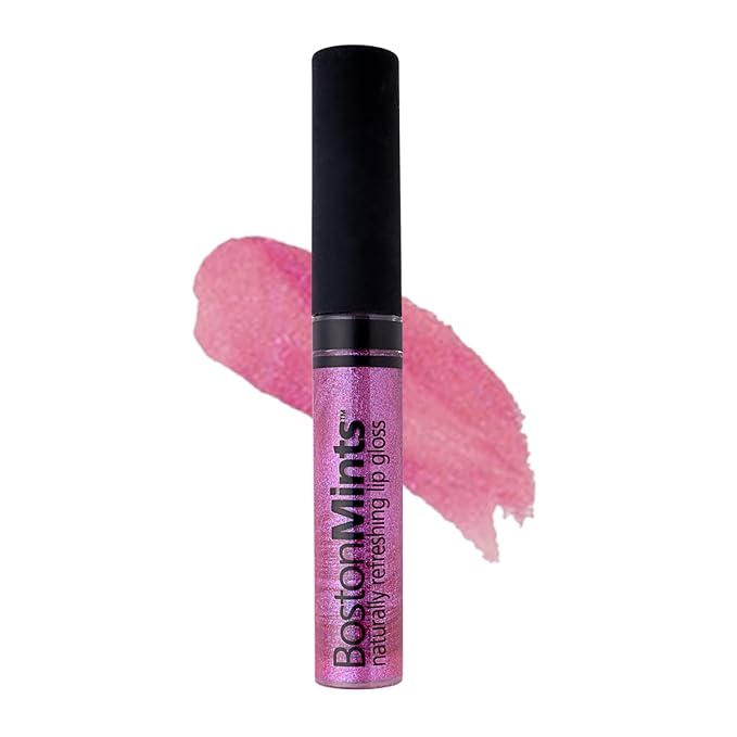 Back Bay Berry Lip Gloss (.25oz) - Naturally Refreshing Vegan Lip Gloss with Aloe and Vitmain C & E, Spearmint Extract