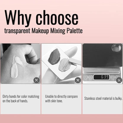 Erinde Handheld Makeup Mixing Palette, Acrylic Transparent Mixing