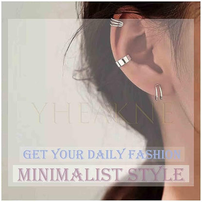 Boho Cz Leaf Ear Cuff Earrings