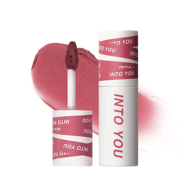INTO YOU Matte Lipstick, Super Stay Lipstick for Women, Waterproof, Long Lasting Lipstick, High Impact Lipcolor with Lightweight Lip Mud Texture, Dual-use for Lips and Cheek, Purple Lipstick (EM25)