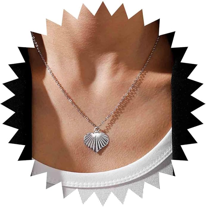 Boho Heart Pendant Necklace Gold Heart
