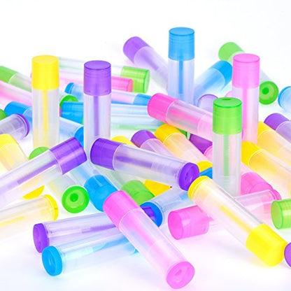 eBoot 50 Pieces Lip Balm Empty (Multicolor)