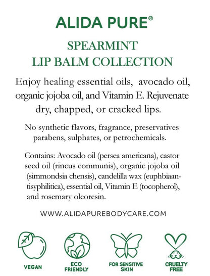 Spearmint Lip Balm Collection, Vegan Lip Lips,