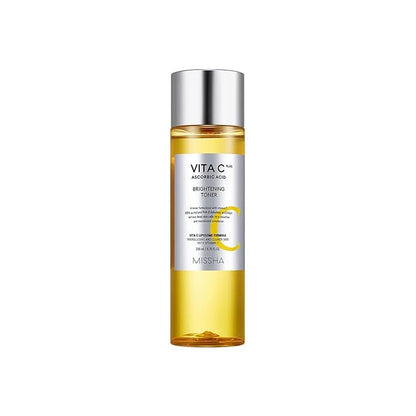 MISSHA Vita C Plus Toner 6.76 Fl oz/200ml, Lightweight, Fast-Absorbing Facial Toner, Vitamin C Skin Care for Dark Spots & Uneven Tone, Korean Skin Care for Dull, Oily Skin, Mother's Day Gifts