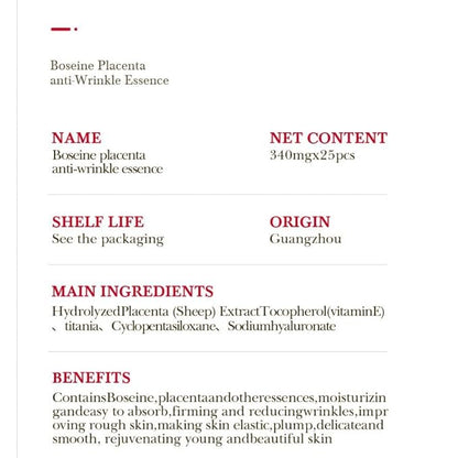 Women's Anti-Aging Serum with Hyaluronic Acid, Vitamin E, and Boseine Capsules - 25 Grains - Reduces Wrinkles and Dark Spots, Hydrating Face Serum for Dry Skin