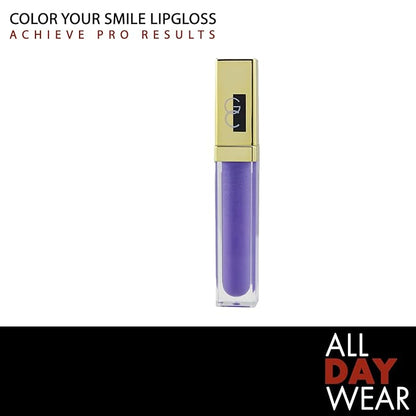 Gerard Cosmetics Color Your Smile Lip Gloss Bermuda | Super Pigmented Purple Lip Gloss with LED Light and Mirror | Shiny Finish | Hydrating Liquid Lip Color | Cruelty Free and Made in USA