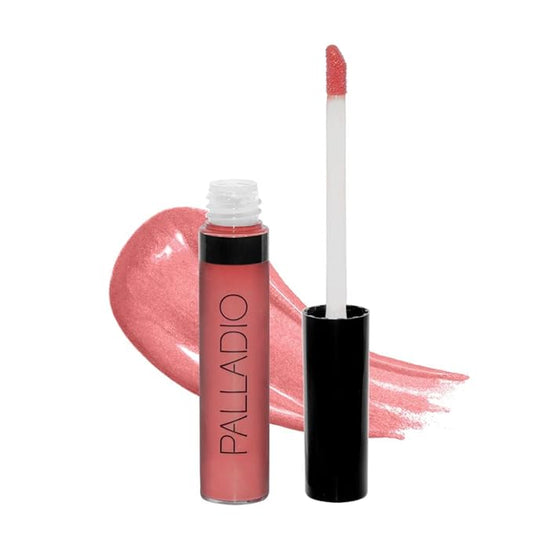 Palladio Lip Gloss, Pure Natural, Non-Sticky Lip Gloss, Contains Vitamin E and Aloe, Offers Intense Color and Moisturization, Minimizes Lip Wrinkles, Softens Lips with Beautiful Shiny Finish