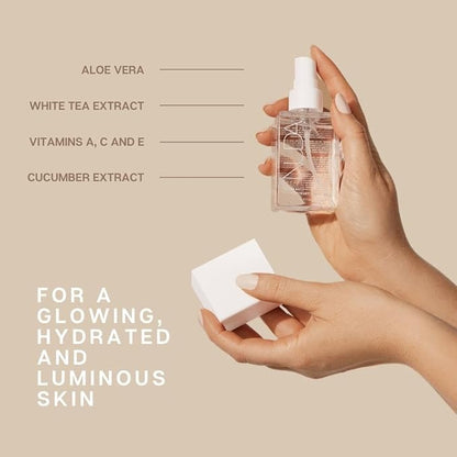 Nuda Face Tan Water | Lightweight Clear Self Tanner for Face | Hydrating Face Water Spray Mist with Aloe Vera, White Tea Extract, Vitamins A, C, & E | Buildable Spray Tan Solution, Cruelty Free, 75 mL