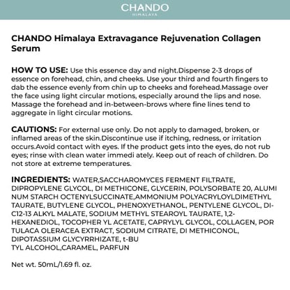 Extravagance Rejuvenation Collagen Serum (50ml/1.69oz) - Anti Aging Face Moisturizing Essence, Boosts Skin Elasticity and Reduces Fine Wrinkles