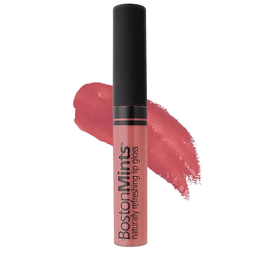 Plum Island Sand Lip Gloss (.25oz) - Naturally Refreshing Vegan Lip Gloss with Aloe, Vitamins C & E, Spearmint Extract