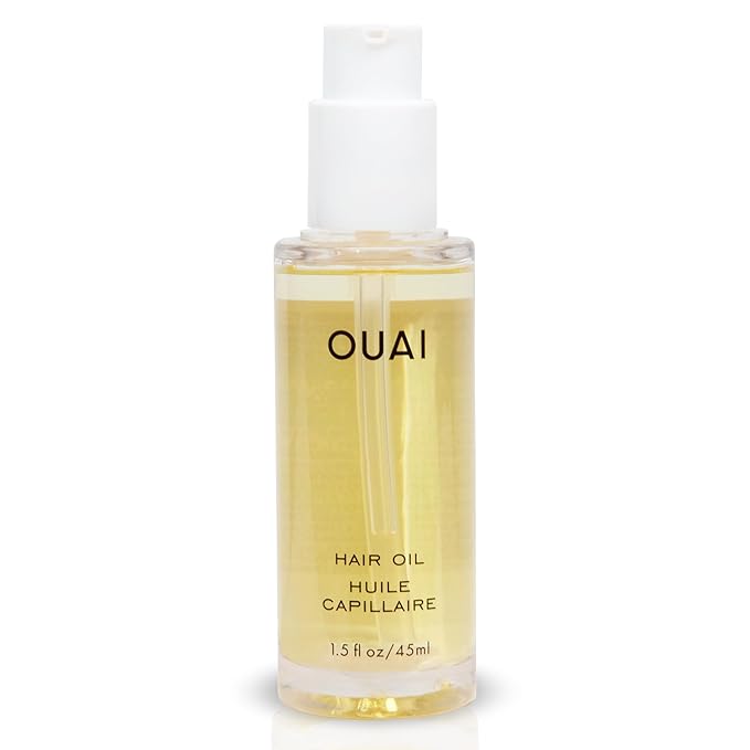 OUAI Hair Oil - Hair Heat Protectant Oil for Frizz Control - Adds Shine and Smooths Split Ends - Color Safe Formula - Paraben, Phthalate and Sulfate Free (1.5 fl oz)