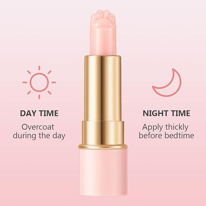 2PCS Thermochromic Lip Balm,Cat Paw Shaped Female