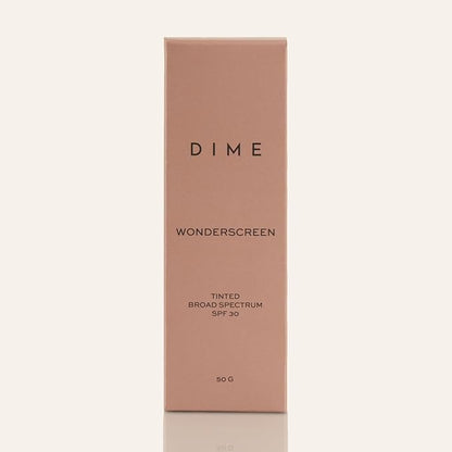 DIME Beauty Tinted Glow Wonderscreen SPF 30, Mineral Sunscreen for Face with 19% Zinc Oxide, Tinted Moisturizer with SPF, 50 g (Shade 03)